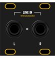 Other/unknown Dusty Clouds - STEREO LINE IN JACKS 1U Matte Black / Gold panel