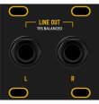 Other/unknown Dusty Clouds - STEREO LINE OUT JACKS 1U Matte Black / Gold panel