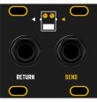 Other/unknown Dusty Clouds - Pedal I/O JACKS 1U Matte Black / Gold panel