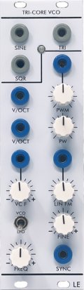 Serge Module Triangle-Core VCO from Low-Gain Electronics