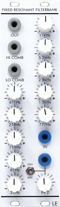 Serge Module Fixed Resonant Filterbank from Low-Gain Electronics