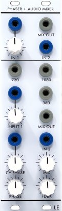 Serge Module Phaser + Dual Audio Mixers from Low-Gain Electronics