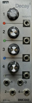 Eurorack Module BMC043 4X Decay - Custom Panel from Barton Musical Circuits