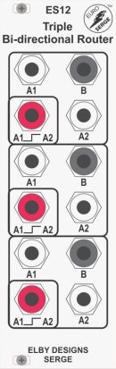 Eurorack Module ES12 - Triple Bi-Directional Router from Elby Designs