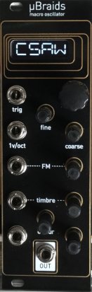 Eurorack Module Micro Braids Black & Gold Panel from Other/unknown