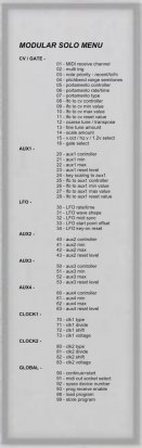 Eurorack Module Kenton Modular Solo Menu Panel from Other/unknown