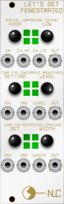Eurorack Module Let's Get Fenestrated (white panel) from Nonlinearcircuits