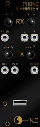 Eurorack Module Phone Charger black panel from Nonlinearcircuits