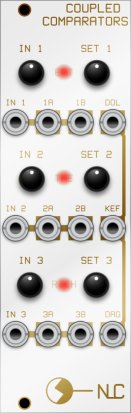 Eurorack Module Coupled Comparators (white panel) from Nonlinearcircuits