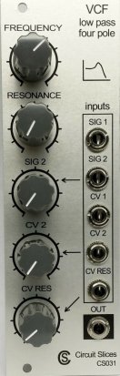 Eurorack Module Low Pass VCF (4 Pole) from Circuit Slices