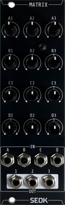 Eurorack Module Matrix - Attenuverting Matrix Mixer from SEOK