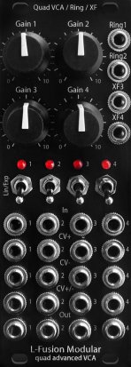 Eurorack Module Compact Quad VCA from L-Fusion Electronics