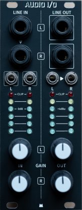 Eurorack Module Audio I/O (2023) - Black Panel from Mörk Modules