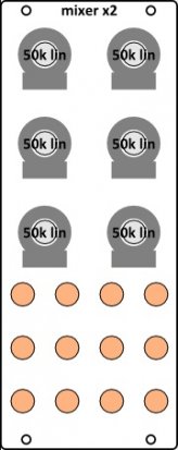 Eurorack Module Double Mixer from Other/unknown