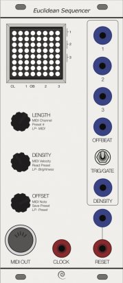 Serge Module Euclidean Sequencer from Clee