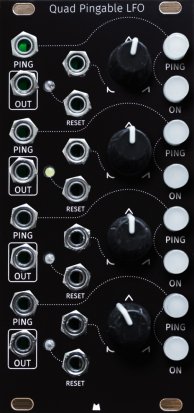 Eurorack Module Quad Pingable LFO - Black Panel from Mörk Modules