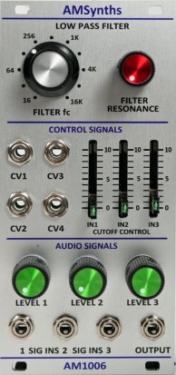 Eurorack Module AM1006 24dB Low Pass Filter from AMSynths