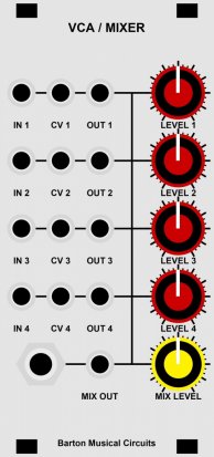 Eurorack Module VCA Mixer BMC 015 from Barton Musical Circuits