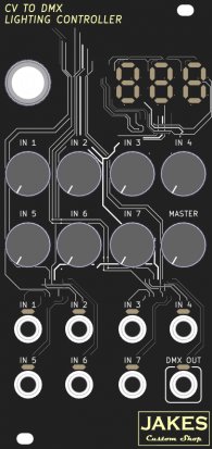 Eurorack Module JCS CV to DMX Stage Light Controller Module from Jake's Custom Shop