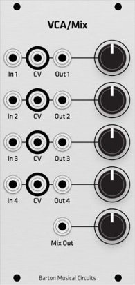 Eurorack Module Quad VCA / Mixer (Duplicate) from Barton Musical Circuits