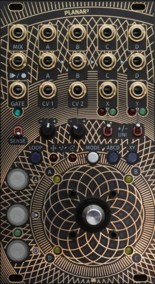 Eurorack Module Planar 2 - Golden Lotus - Black Panel from Mörk Modules