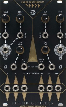 Eurorack Module LIQUID GLITCHER ultraviolence oscillator gold edition from Error Instruments