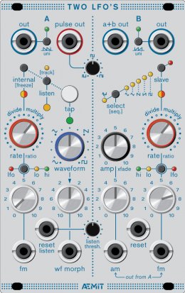 Eurorack Module Two LFOs from Aemit