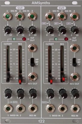 Eurorack Module AM8122 Dual SVF (100M) from AMSynths
