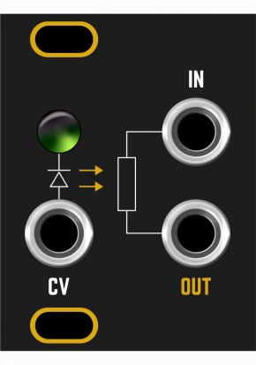 Eurorack Module Dusty Clouds - Passive LPG 1U Matte Black / Gold panel from Other/unknown
