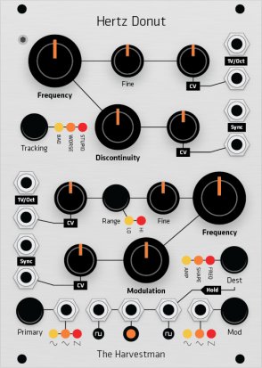 Eurorack Module Hertz Donut (18hp Grayscale panel) from Grayscale