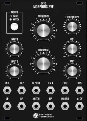 Eurorack Module E430 Morphing SVF from Synthesis Technology