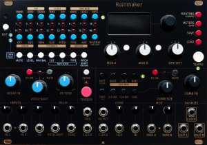 Eurorack Module Rainmaker black & gold panel from Mörk Modules