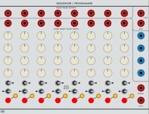 Serge Module HORIZONTAL 8 STEP PROGRAMMER V1 from Loudest Warning