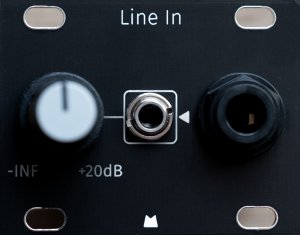 Eurorack Module Line In 1U - Black Panel from Mörk Modules