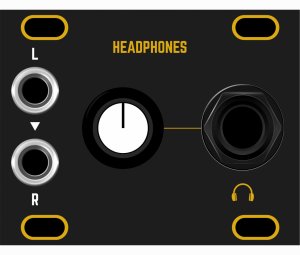 Eurorack Module Dusty Clouds - Headphones 1U Matte Black / Gold panel from Other/unknown