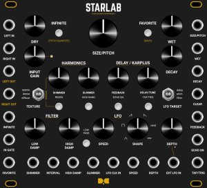 Eurorack Module Dusty Clouds - STARLAB Matte Black / Gold panel from Other/unknown