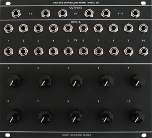 Eurorack Module 10 Channel Voltage Controlled Mixer MODEL 107  from Tokyo Tape Music Center