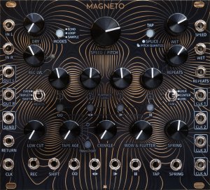 Eurorack Module Magneto - Flux Fields - black & gold panel from Mörk Modules