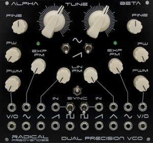 Eurorack Module Dual Precision VCO from Radical Frequencies