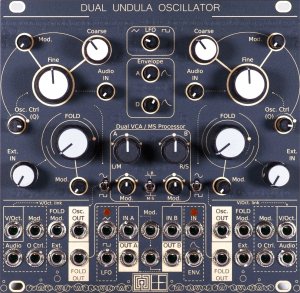 Eurorack Module DUAL UNDULA OSCILLATOR Black&Gold from Larix Elektro