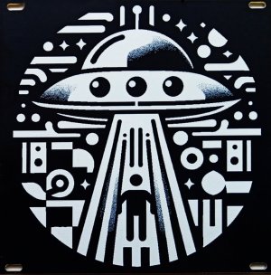 Eurorack Module UFO abduction art panel from Liquid Sky d-vices