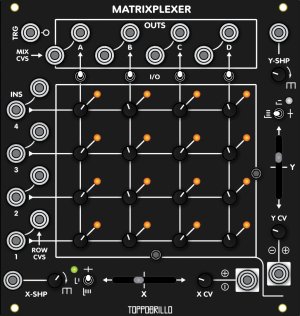 Eurorack Module Matrixplexer (Black Panel) from Toppobrillo