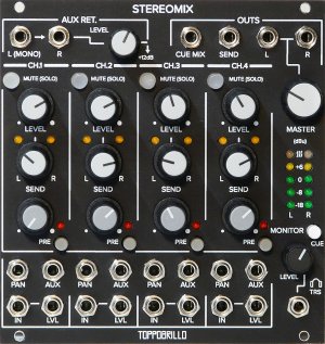 Eurorack Module Stereomix 2 (Black Panel) from Toppobrillo