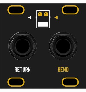 Eurorack Module Dusty Clouds - Pedal I/O JACKS 1U Matte Black / Gold panel from Other/unknown