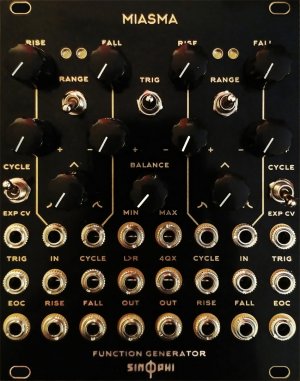 Eurorack Module Miasma from Sin Phi - Rampage Clone (Alternate Panel Black&Gold) from Other/unknown