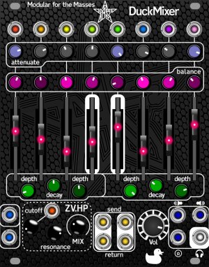 Eurorack Module Duck Mixer from Hive Mind Synthesis