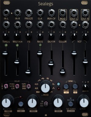 Eurorack Module Sealegs black & gold panel from Mörk Modules