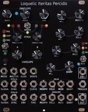 Eurorack Module Loquelic Iteritas Percido - Black Panel from Mörk Modules