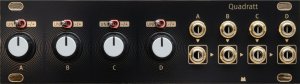 Eurorack Module Quadratt 1U - Golden Disco - black & gold panel from Mörk Modules