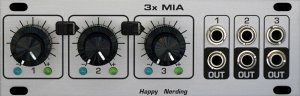 Eurorack Module 3xMIA 1U from Happy Nerding